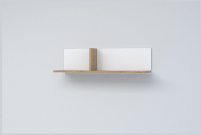 Эго Полка ПЛ-1 (Глянец Белый/Дуб Крафт Золотой)