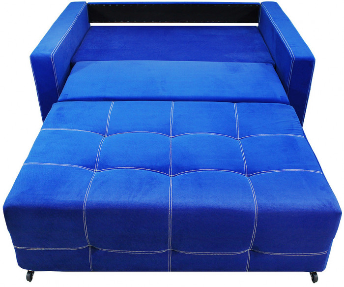 Диван аккордеон Марс велюр синий 140