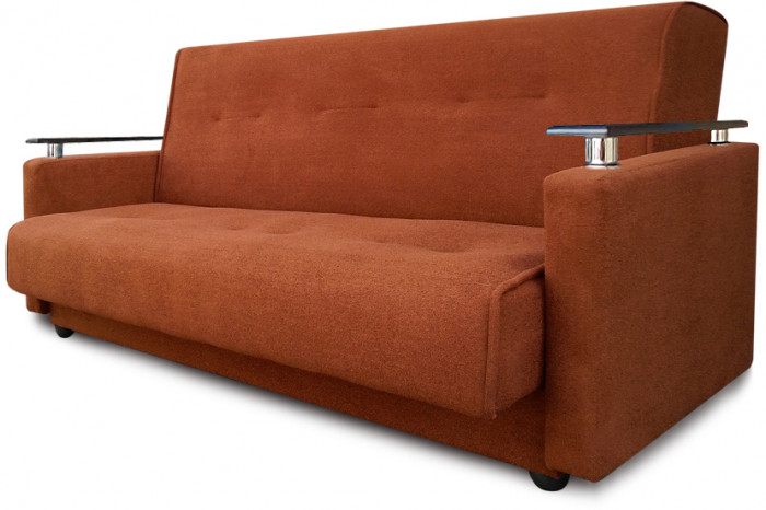 Диван-книжка Милан Люкс, 120х190, коричневый