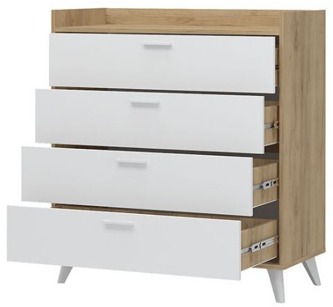 ИРИС КМ-01 Комод (935х1020х425) дуб крафт золото/белый