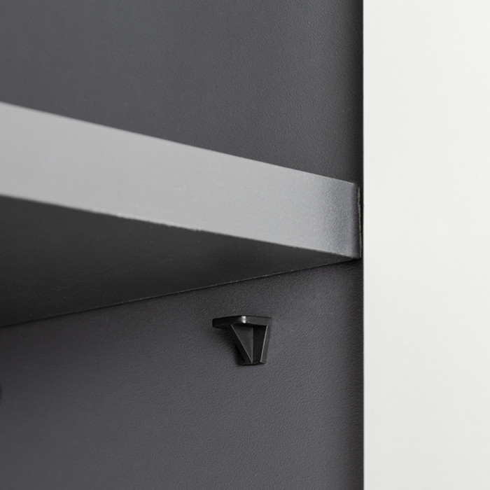Сидней 13.200 Шкаф 2 штуки, корпус: антрацит/фасады: МДФ веллюто капучино