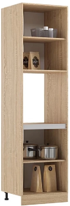 Кухня МДФ Карина Пенал (для встраиваемой бытовой техники) Пластер Скай/Сонома