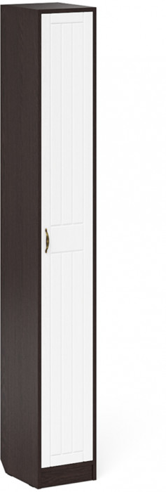 Прихожая П-6 Компоновка № 31, цвет венге/фасады МДФ белое дерево фрезеровка прованс, ШхГхВ 200х50х210 см., универсальная сборка