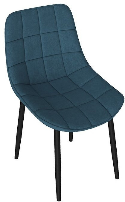 BOSTON Стул (Черный муар/Велюр V004 светло-серый)