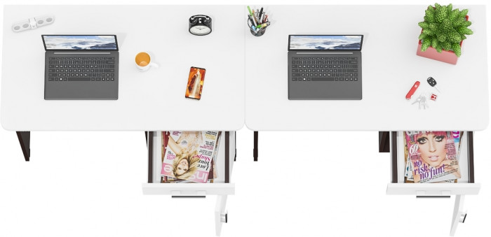 Два стола письменных С-МД-1-09, венге/белый шагрень