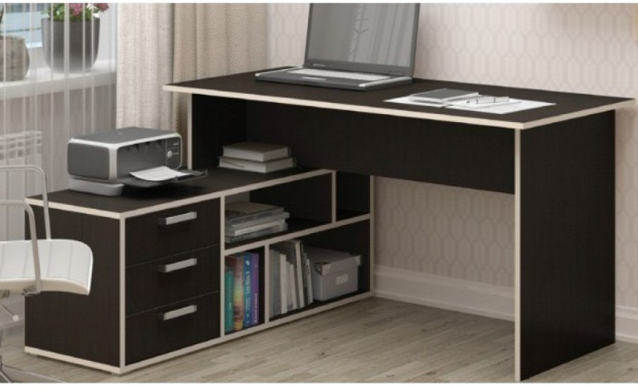 Стол компьютерный СК-11, ЛДСП (Белый)