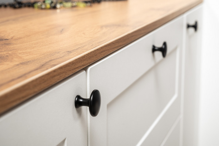 Остин 11.53 Кровать + ортопед + 13.227 Шкаф-пенал + 16.221 Комод, белый шагрень/дуб крафт золотой