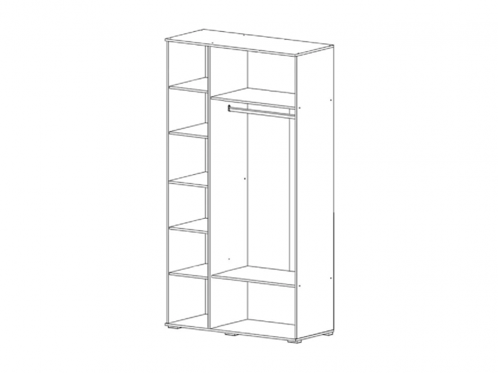 Норд Шкаф трехстворчатый 1200, графит