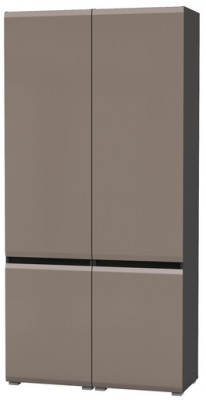 Сидней 13.200 Шкаф 2 штуки, цвет корпус: антрацит/фасады: МДФ веллюто капучино, ШхГхВ 100х41,3х205,2 см., универсальная сборка