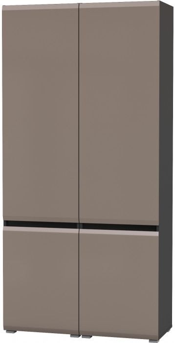 Сидней 13.200 Шкаф 2 штуки, цвет корпус: антрацит/фасады: МДФ веллюто капучино, ШхГхВ 100х41,3х205,2 см., универсальная сборка