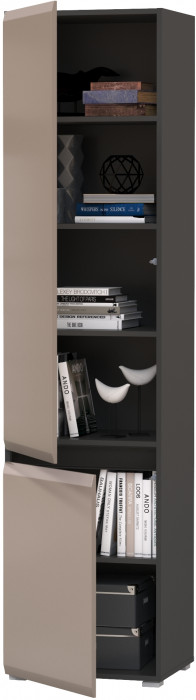 Сидней 13.200 Шкаф, корпус антрацит/фасады: МДФ веллюто капучино