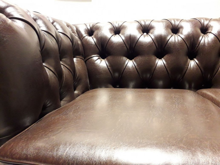 Диван Честер 2- х местный, коричневый