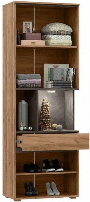 Модульная гостиная Соренто, композиция 1 (Дуб Крафт / Бетон)