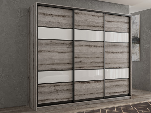 Шкаф-купе Кааппи 8 Эвок Окаменелый 190х45х230 см