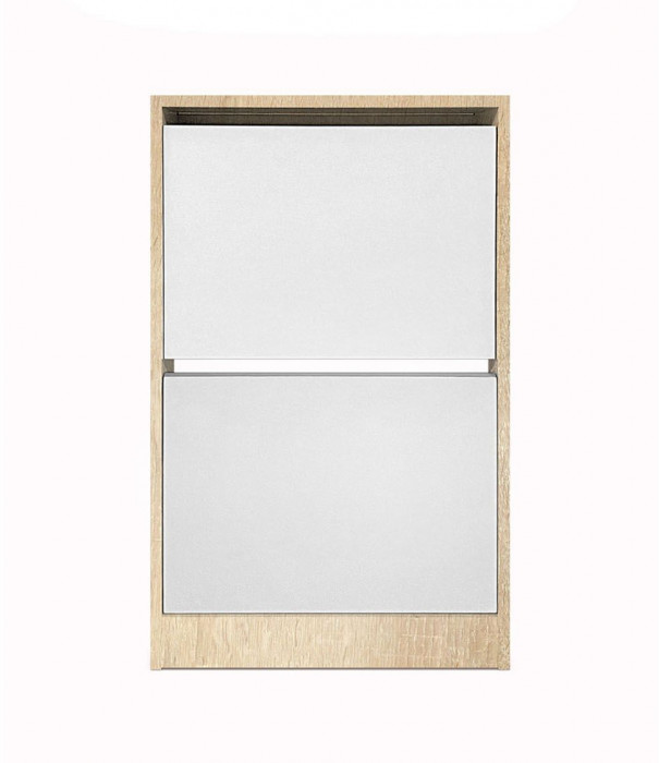 Обувница Лаком-2 Дуб Сонома / Белый