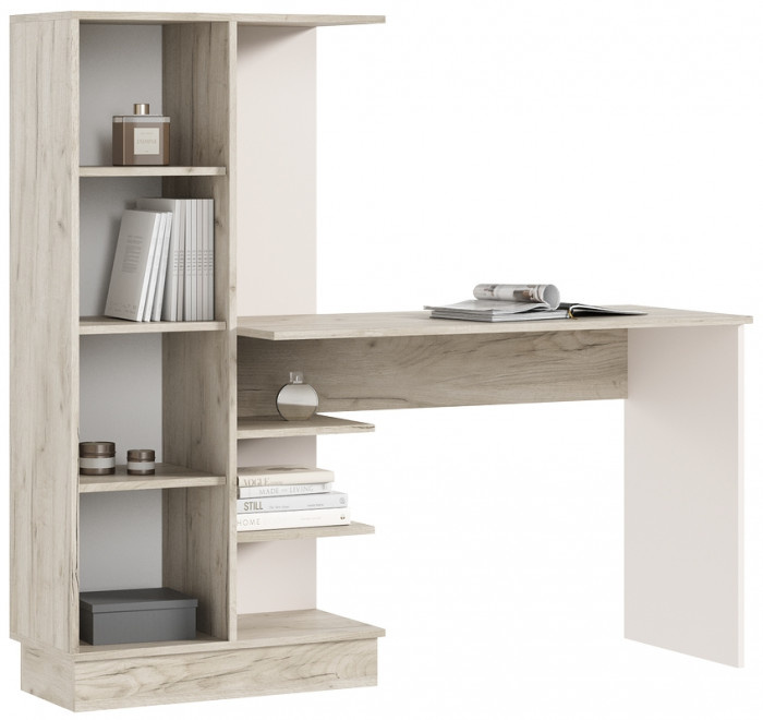 Стол компьютерный №1, Крафт серый/Кашемир