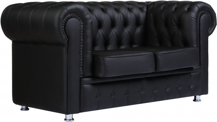 Диван Честер 2- х местный, черный