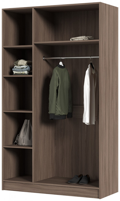 ШК 557 Бася ЛДСП шкаф 3-х ств. шимо темный/шимо светлый