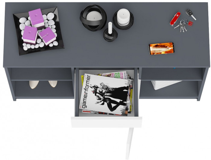 Мори Тумба ТВ МТВ1204.1, графит/белый