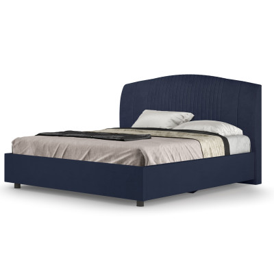 Кровать-12М с подъемным основанием 1800 темно-синяя