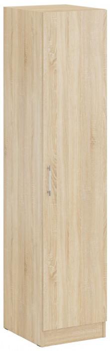 Кровать 1600 + Пенал Стандарт, цвет дуб сонома, ШхГхВ 163,5х203,5х70 + 45х52х200 см., сп.м. 1600х2000 мм., без матраса, основание есть