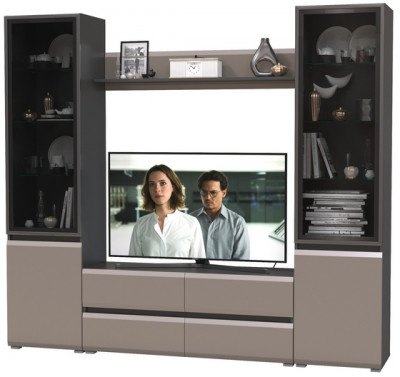 Сидней Комплектация № 049, корпус: антрацит/фасады: МДФ веллюто капучино