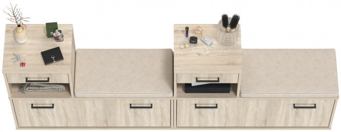 Лира ГК 2-0714+2-0714дубсон Тумба под обувь, дуб сонома