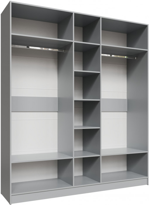 Шкаф Мадрид (2,0) с зеркалом, Камень серый