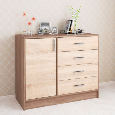 Комод Катрин 6 (1000*830*425) ясень шимо/дуб сонома