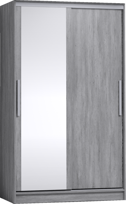 Шкаф-купе с зеркалом Стрике 1200 Ателиер светлый