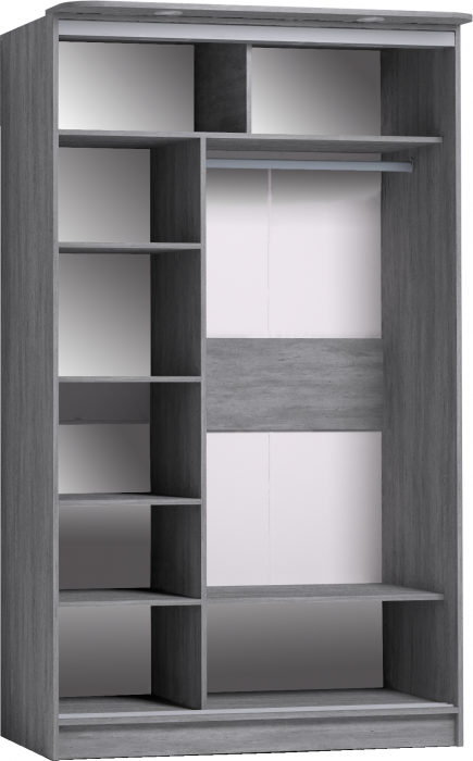 Шкаф-купе с зеркалом Стрике 1200 Ателиер светлый