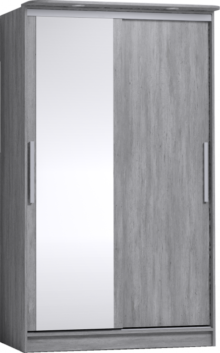 Шкаф-купе с зеркалом Стрике 1200 Ателиер светлый