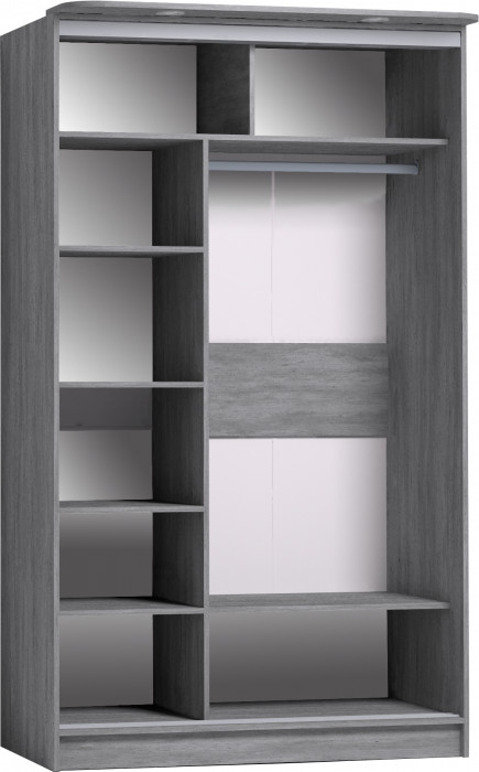 Шкаф-купе с зеркалом Стрике 1200 Ателиер светлый