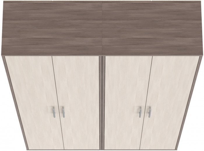 Два шкафа для одежды Домино 2-3430бод.тем/св, бодега тёмный/бодега светлый