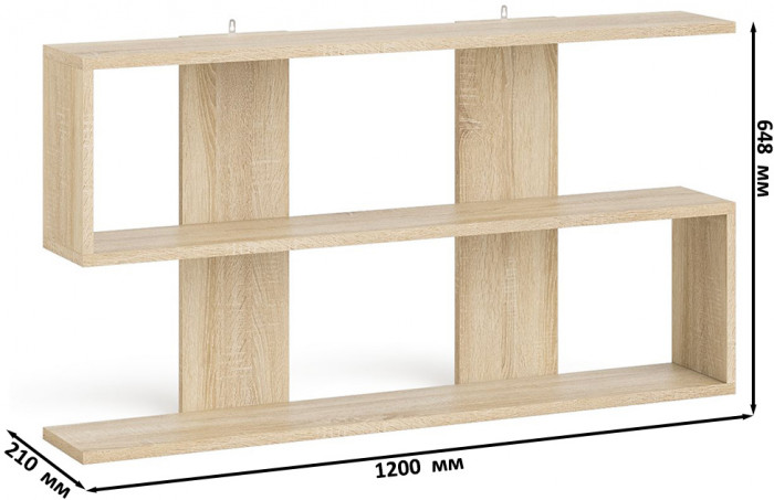 Мори компьютерный стол МС-2 + Комод МК1200.6 + Полка 1200, дуб сонома