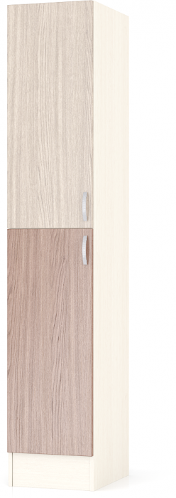 Кухня Мери Пенал кухонный 40 см., цвет дуб/ясень шимо светлый/ясень шимо тёмный, ШхГхВ 40х52х212,4 см., универсальная дверь