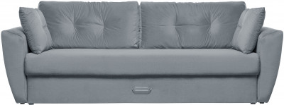 Диван еврокнижка Амстердам 160 ЛЮКС 12 ВЕЛЮР СЕРЫЙ