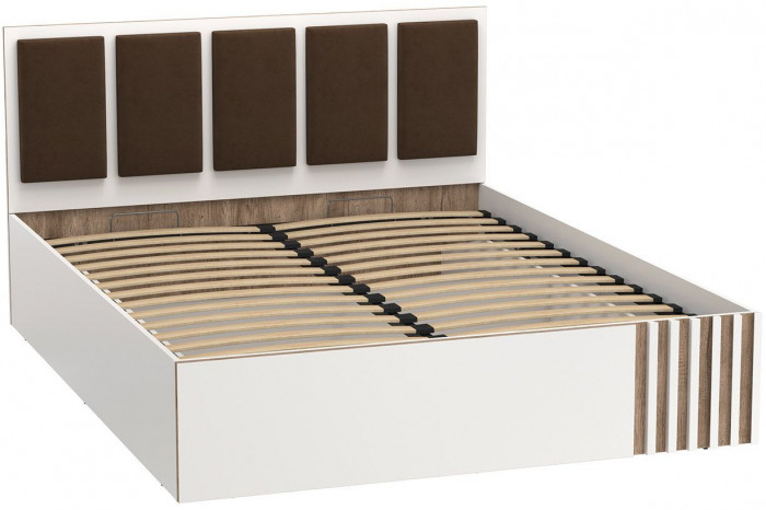 Кровать 51.21 Либерти с подъемным механизмом 1600 Белый / Дуб Каньон