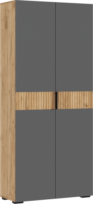 Роджинамиф Шкаф двухстворчатый (800), Крафт белый/Графит