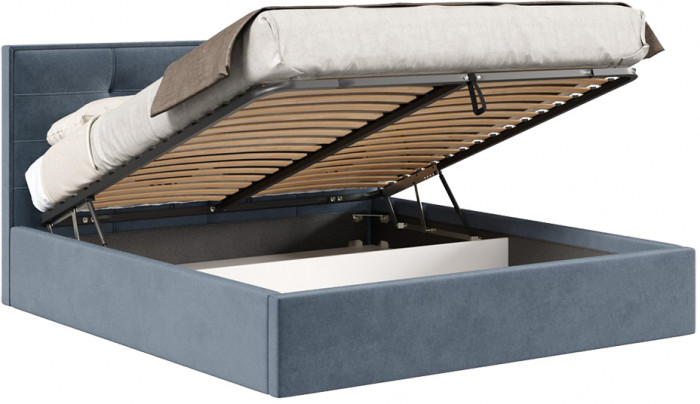 Кровать с подъёмным механизмом 1600 Римини, темно-серый 017