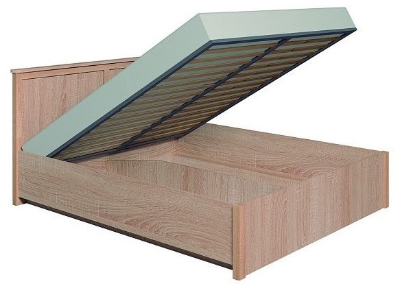 Кровать с подъемным механизмом Шерлоск 42.2 160х200, дуб сонома