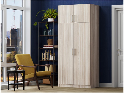 Шкаф №2 2х створчатый (Ясень шимо светлый)