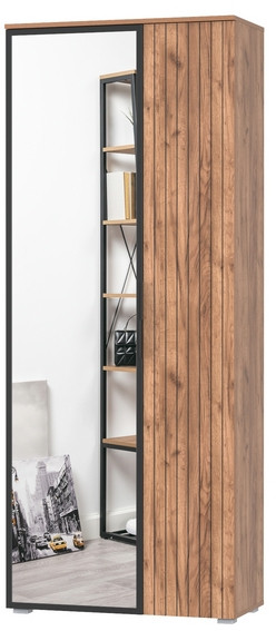 Гранд 13.226 Шкаф, цвет дуб крафт табачный, ШхГхВ 82х38,7х203,6 см., универсальная сборка