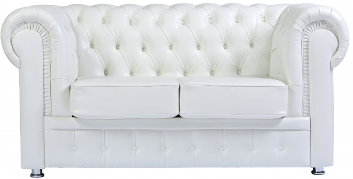 Диван Честер 2- х местный, белый