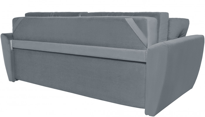 Диван еврокнижка Амстердам 160 ЛЮКС 12 ВЕЛЮР СЕРЫЙ НПБ