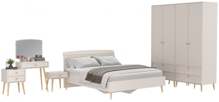 Афина Спальня 36-1600, кашемир серый