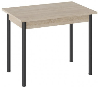 Родос Тип 1 стол с опорой d40 (Черный муар/Дуб Сонома)