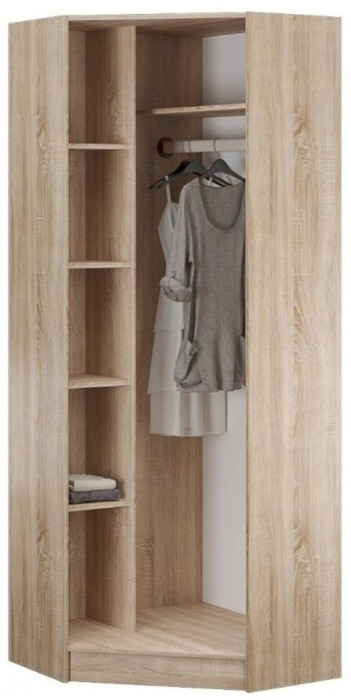 Денвер Шкаф угловой дуб сонома/Белый