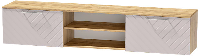 Тумба-2 под ТВ подвесная "Иннэс-7", Крафт золотой/Грэй софт