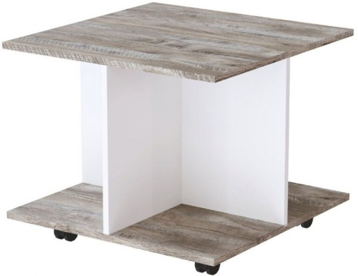 Журнальный стол Консул-10 Белый/Дуб Юкон